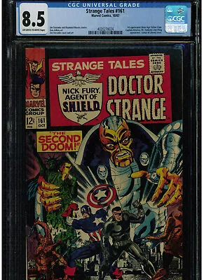 Buy Strange Tales #161 Cgc 8.5 1st Silver Age Yellow Claw Jim Steranko 1967 Captain • 228.88£