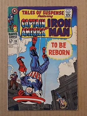 Buy Tales Of Suspense #96 Captain America And Iron Man Marvel 1967 FN • 19.98£