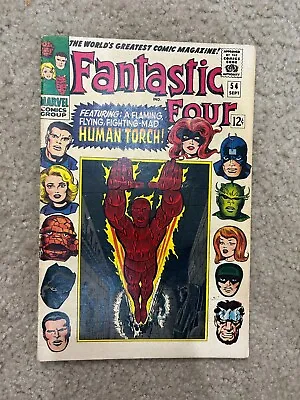 Buy FANTASTIC FOUR #54 (September, 1966)  Marvel INHUMANS CAMEO!  VG/FN • 35.63£