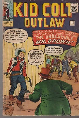 Buy Marvel Comics Kid Colt Outlaw #112 (1963) 1st Print G • 59.95£