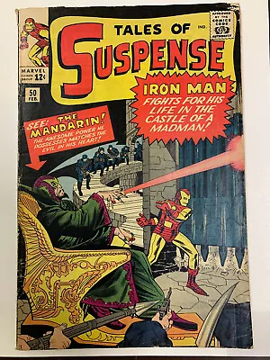 Buy Tales Of Suspense #50  1st App. Mandarin  Marvel 1964  Kirby, Lee, Heck • 139.92£