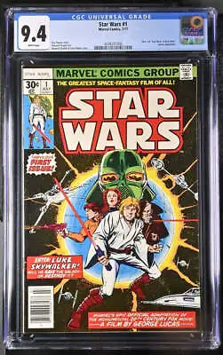 Buy Star Wars #1 - CGC 9.4 - First Printing - 30 Cent Newsstand Edition - Marvel 197 • 522.44£