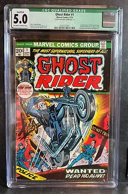 Buy GHOST RIDER #1 - Marvel 1973 - [CGC 5.0] Qualified Grade - 1st App SON OF SATAN • 295£