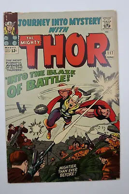 Buy Journey Into Mystery #117 Thor 1st Odin Sword & 2nd Karnilla Marvel 1967 G/VG • 34.69£