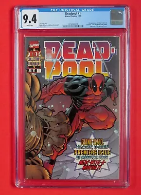 Buy Deadpool #1 1997 CGC 9.4 White Pages - 1st Appearance Of T-Ray And Blind Al • 98.94£