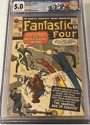 Buy Fantastic Four #20 Marvel Comics 1963 Cgc 5.0 1st Appearance Of Molecule Man • 316.24£
