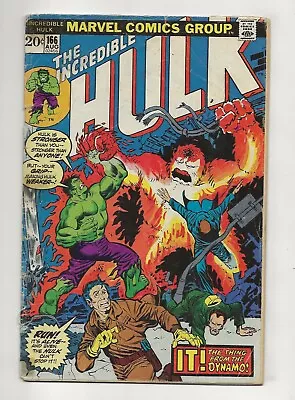 Buy The Incredible Hulk #166 (1973) 1st App Zzzax GD 2.0 • 4.80£