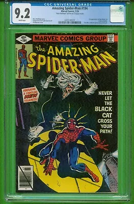 Buy Amazing Spiderman 194 July 1979  Marv Wolfman  Written On Pg 1 Cgc-graded 9.2 Nm • 474.36£