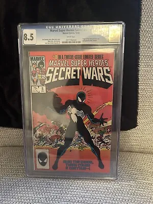 Buy Marvel Super Heroes Secret Wars #8 Cgc 8.5 White Pages Symbiote Origin Venom • 400£