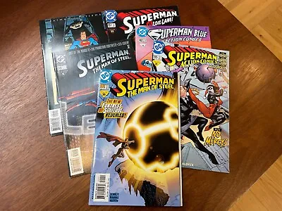 Buy 6 X Misc Superman Comics, Including Special Man Of Steel Issue 100 • 2.20£
