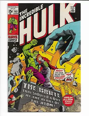 Buy Incredible Hulk 140 - F+ 6.5 - 1st Appearance Of Jarella (1971) • 35.75£