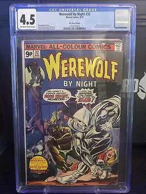 Buy Werewolf By Night #32 Cgc 4.5 Ow/wh Pages / Origin + 1st App Of Moon Knight 1975 • 449.99£
