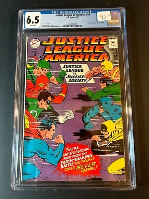 Buy Justice League Of America #56  CGC 6.5   Justice League Vs Society  White Pages • 72.38£