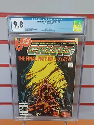 Buy CRISIS ON INFINITE EARTHS #8 (DC Comics, 1985) CGC Graded 9.8 ~ White Pages • 79.06£