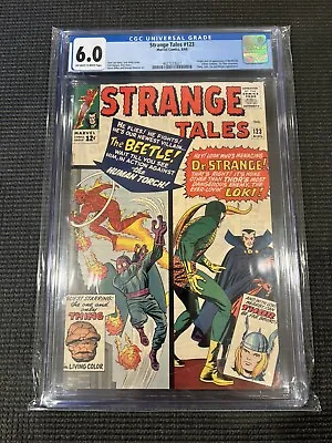 Buy STRANGE TALES #123 CGC 6.0 OW/W - 1st App. Of The Beetle! 1st Thor Crossover! • 140.75£