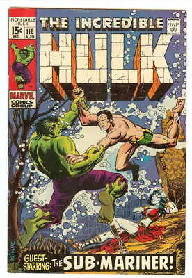 Buy Incredible Hulk #118 6.0 // Sub-mariner Vs. Hulk  Marvel Comics 1969 • 49£