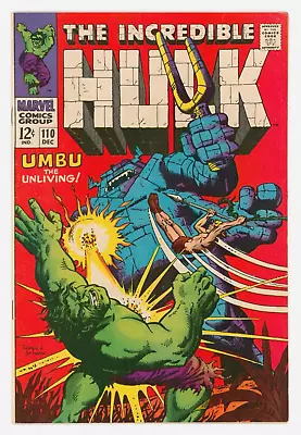 Buy Incredible Hulk #110 VFN+ 8.5 Versus Umbu The Unliving • 99£