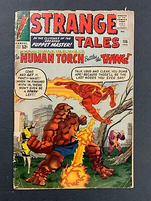 Buy 1964 Jan Issue #116 Marvel *strange Tales* 12 Cent Silver Age Comic (aa) 22122c • 35.54£