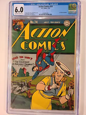 Buy Action Comics # 74 Dc 1944 Cgc 6.0 • 493.35£