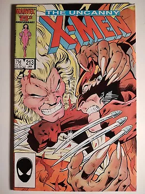 Buy Uncanny X-Men #213, F/VF, Marvel 1987, Wolverine/Sabertooth, Mr. Sinister Cameo • 13.58£