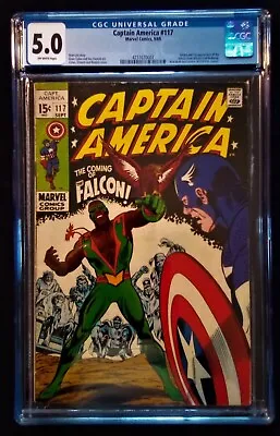 Buy Captain America #117 CGC 5.0/ 1st Appearance And Origin Of The Falcon (1969)🔑 • 220.50£