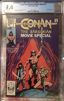 Buy Conan The Barbarian Movie Special #1 CGC 9.4 1982 Marvel Comics Movie Adaptation • 95.59£