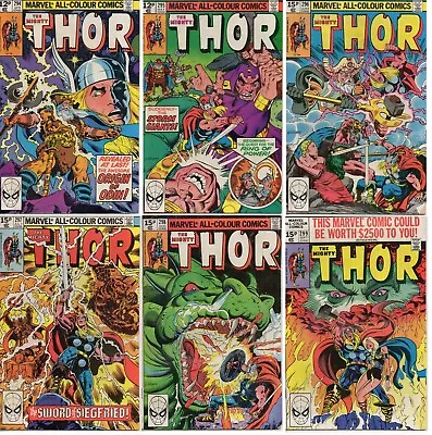 Buy THOR (1962-1996 1st Series) 1980 Marvel Comics #294 - #299 APR-SEP 1980 JOB LOT • 24.99£