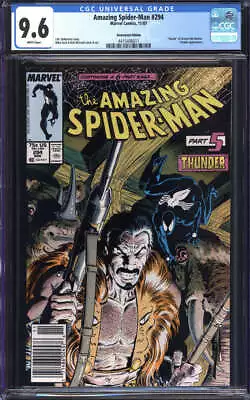 Buy Amazing Spider-man #294 Cgc 9.6 White Pages // Death Of Kraven The Hunter • 159.90£