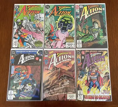 Buy Lot - Action Comics (DC 1989-1990) 1st Print #648, 649, 653, 654, 655, 656 • 7.91£