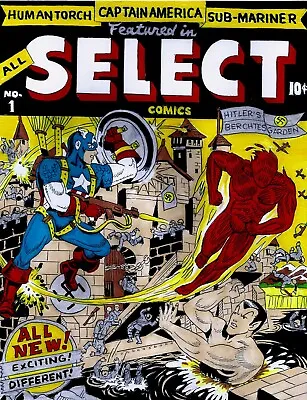 Buy All Select Comics # 1 Cover Recreation Original Comic Color Art On Card Stock • 158.11£