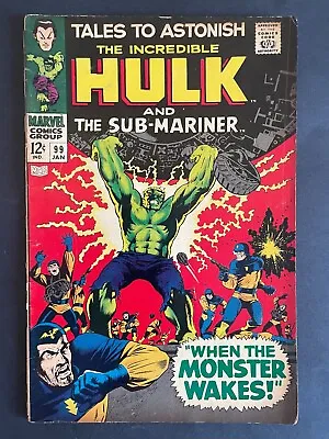 Buy Tales To Astonish #99 - Incredible Hulk & Sub-mariner Marvel 1968 Comics • 15.05£