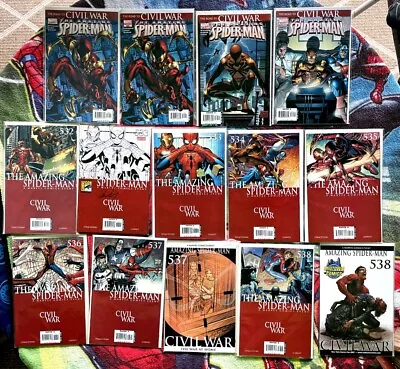 Buy The Amazing Spider-Man #529-#538 Civil War With Variants-COA 173/265  NM • 52.77£