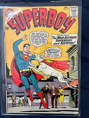 Buy Superboy 118 DC 1965 Kandor Look-Alike Squad! 1st Varn! Iron-Nerves Ned! • 11.85£