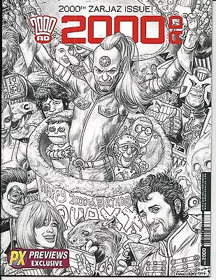 Buy 2000 AD PROG # 2000 (PX Exclusive B&W Cover, 2nd Print, 28 SEPT 2016), NM NEW • 10.99£
