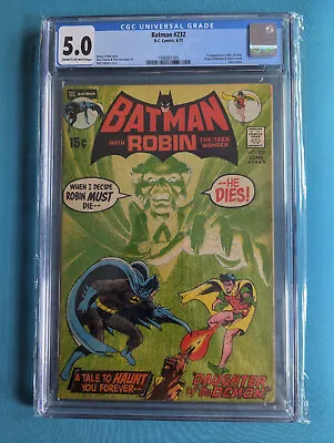 Buy Batman #232 First Appearance Ras Al Ghul Neal Adams 1971  Cgc 5 • 376.67£