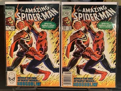Buy Amazing Spider-man #250 Direct & Newsatnd Editions!! Hobgoblin!! Marvel Comics! • 67.30£