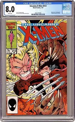 Buy Uncanny X-Men #213 CGC 8.0 1987 3832757005 • 74.32£