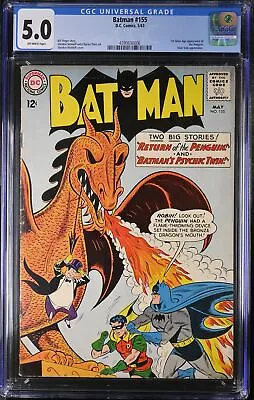 Buy Batman #155 CGC VG/FN 5.0 Off White 1st Appearance Silver Age Penguin! • 478.91£