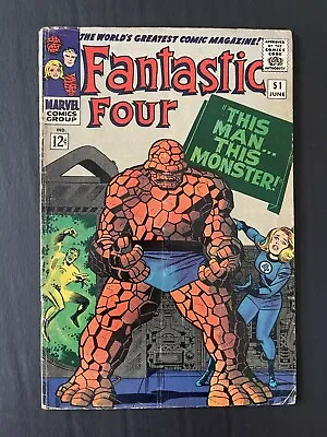 Buy Fantastic Four #51 -  This Man... This Monster! (Marvel, 1961) VG • 33.01£