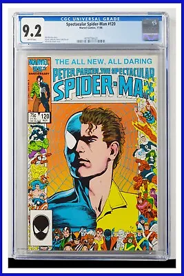 Buy Spectacular Spider-Man #120 CGC Graded 9.2 Marvel 1986 White Pages Comic Book. • 57.36£