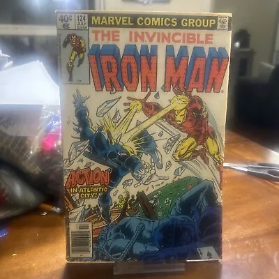 Buy Vintage The Invincible Iron Man Vol 1 #124 July 1979 Newsstand By Marvel Comics • 12.06£