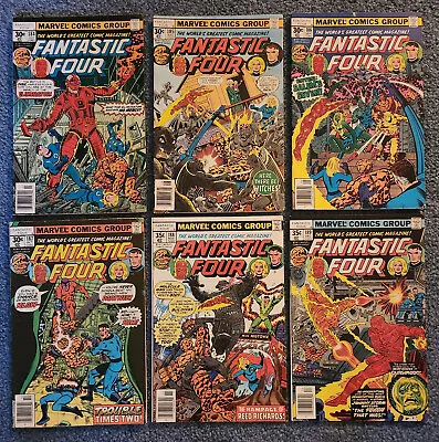 Buy Fantastic Four Lot Of 6 #184 To 189 Marvel Comics 1977 Perez Kirby - VG+ To VF • 23.83£