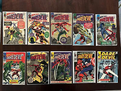Buy Daredevil (1964)  Silver Age Lot Of 10 #4,11,24,25,26,28,31,32,43,44 • 281.02£