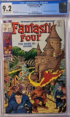 Buy 1969 Fantastic Four 84 CGC 9.2 Doctor Doom Cover. • 232.58£