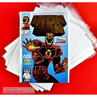Buy Iron Man Etc. Comic Bags ONLY Size17 Acid Free For Comics Acid-Free X 25 . • 12.98£