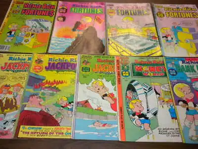 Buy (9) RICHIE RICH/FORTUNES BANK BOOKS JACKPOTS MORE 1970'S Harvey Comics Lot #4 • 15.06£