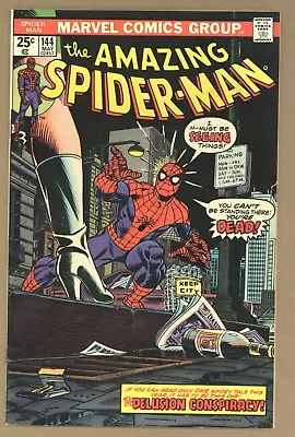 Buy Amazing Spider-Man 144 VF Gil Kane Cover! Cyclone! GWEN STACY CLONE! 1975 T160 • 33.25£