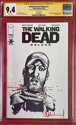 Buy Walking Dead Deluxe #1 CGC 9.4 W/Death Of SHANE Sketch By Charlie Adlard • 149.95£