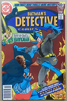 Buy Detective Comics #479, Classic 'batman' With 'hawkman' & 'clayface', Vf/nm!! • 16.50£