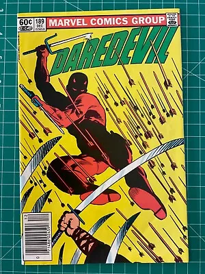 Buy Daredevil #189 NM Frank Miller Newsstand Marvel Comics 1982 Key • 11.86£